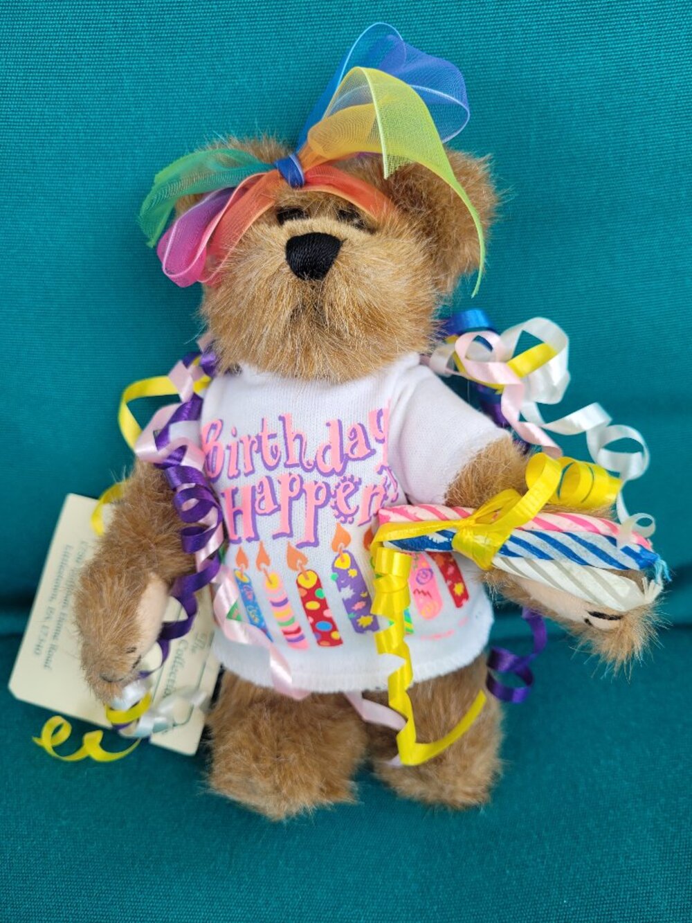 Boyds Bears Birthday Bear "Birthdays Happen" T- Shirt Plush Judith G. Collection